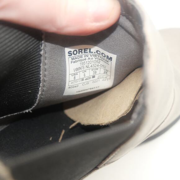 NEW Sorel Emelie II Chelsea Waterproof Bootie Quarry Gray Black Women's 8 NO BOX - Picture 9 of 9